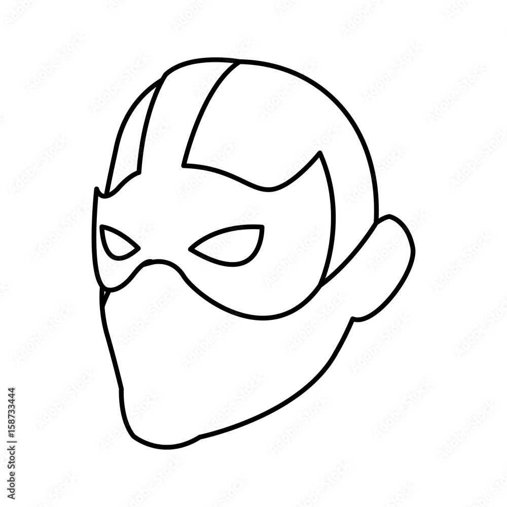 superhero man face male with the mask cartoon vector illustration superhero man face male with the mask cartoon vector illustration