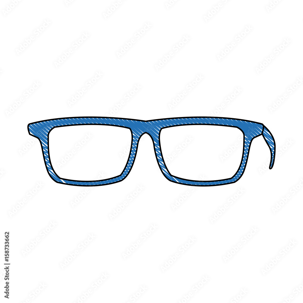 Fototapeta premium eye glasses hipster style frames icon vector illustration
