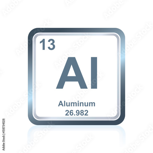 Chemical element aluminum from the Periodic Table