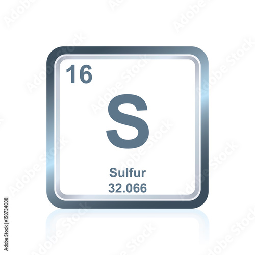 Chemical element sulfur from the Periodic Table