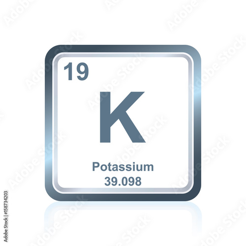 Chemical element potassium from the Periodic Table photo