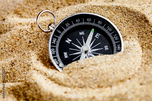 concept compass in sand searching meaning of life