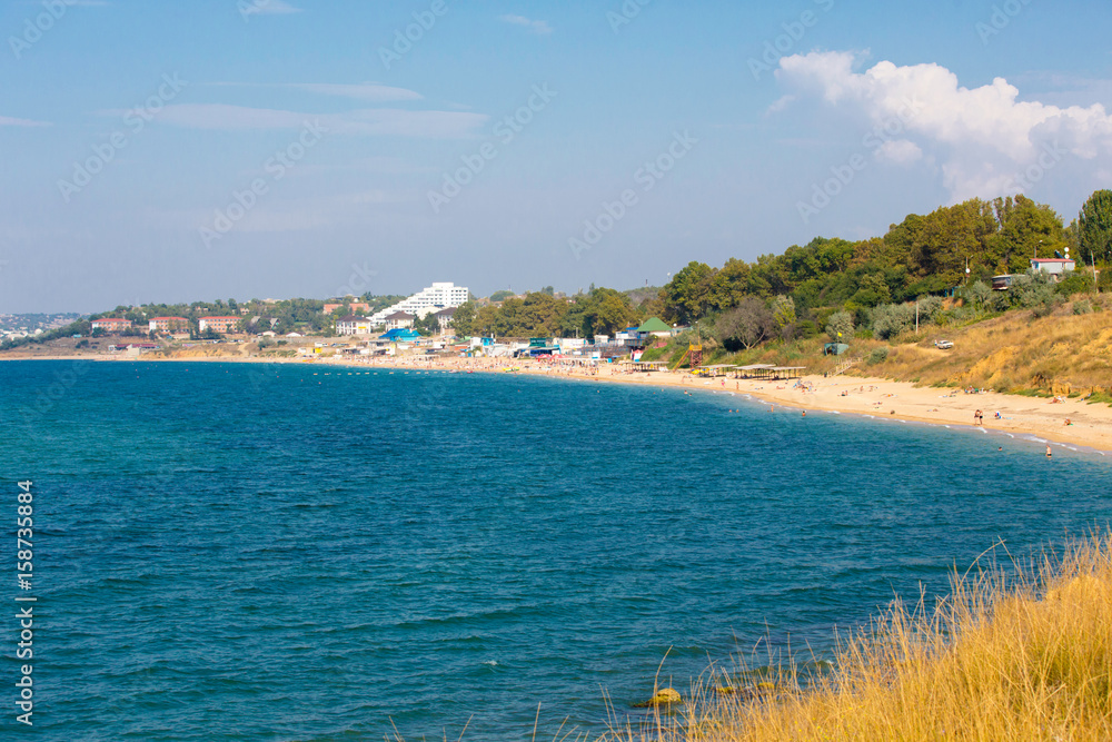 Sandy beach on the black sea coast