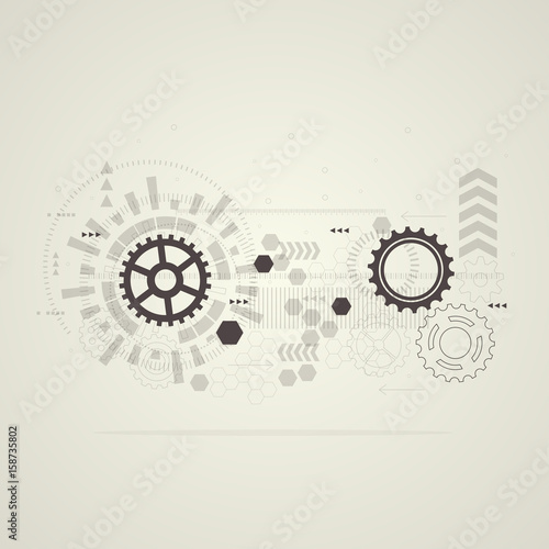Abstract technological background. Vector illustration.