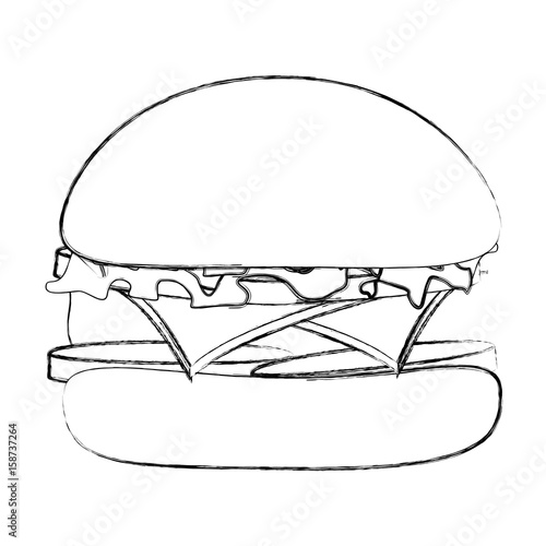 delicious burger isolated icon vector illustration design © Gstudio