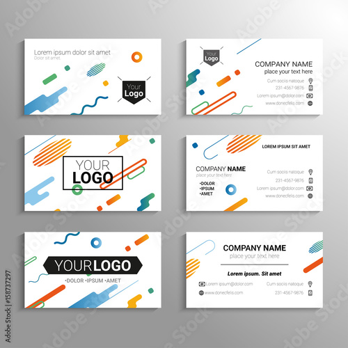Business cards - vector template abstract background