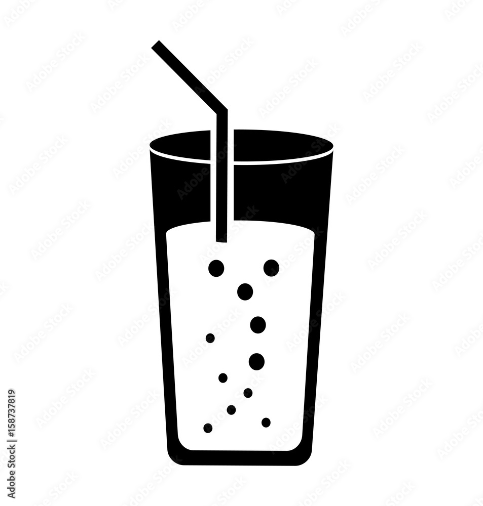 cup glass with straw icon vector illustration design cup glass with straw icon vector illustration design