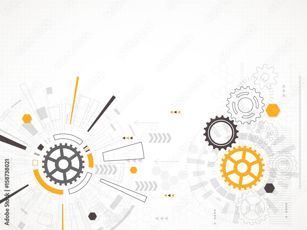 Fototapeta premium Abstract technological background. Vector illustration.