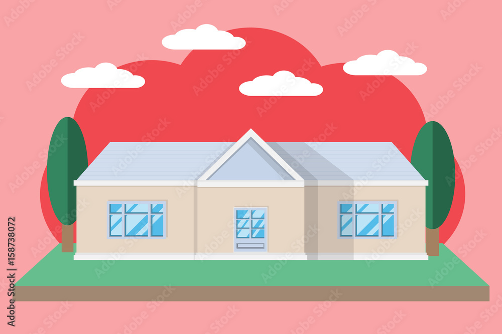 house building design.vector and illustration house building design.vector and illustration