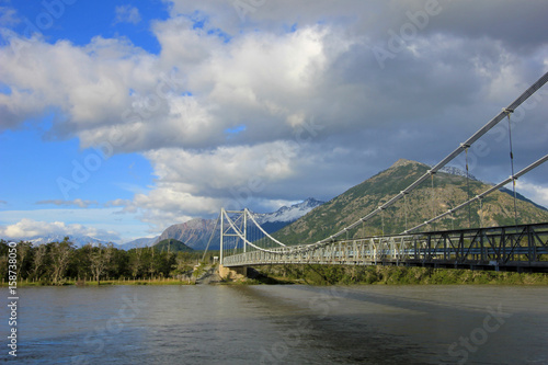 Bridge to Villa O Higgins, Carretera Austral, Patagonia, Chile photo
