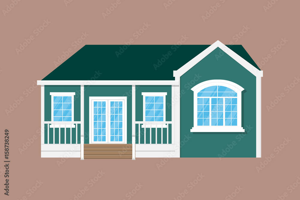 house building design.vector and illustration