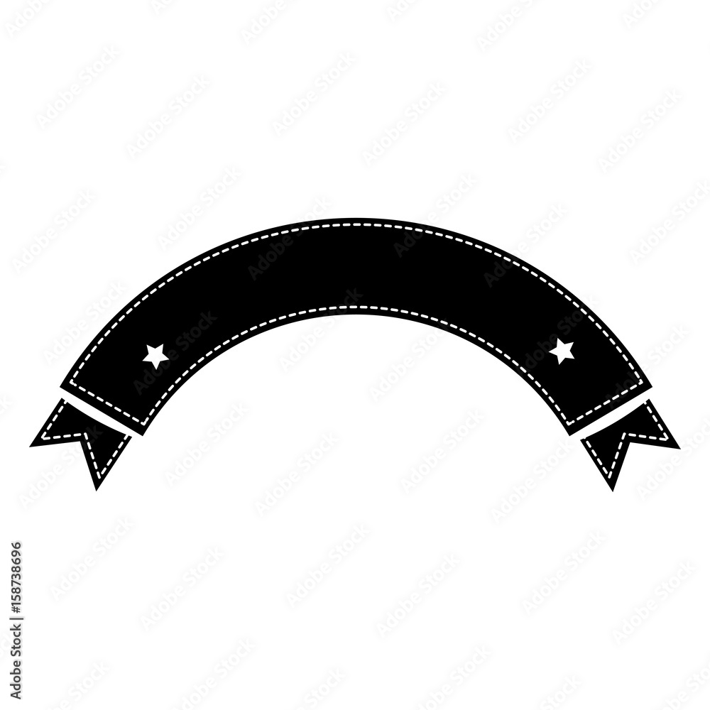 ribbon frame decorative icon vector illustration design