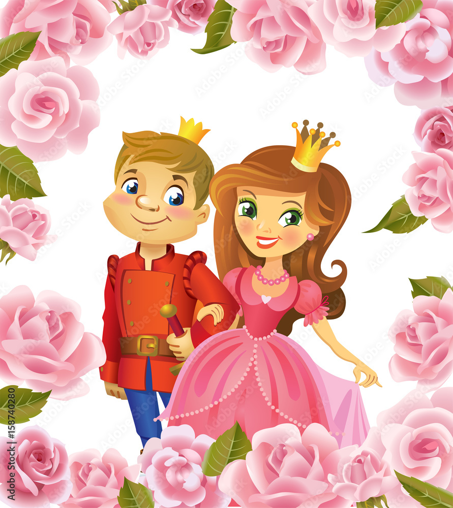 Happy Birthday, Princess and Prince, greeting card. Happy Birthday, Princess and Prince, greeting card.