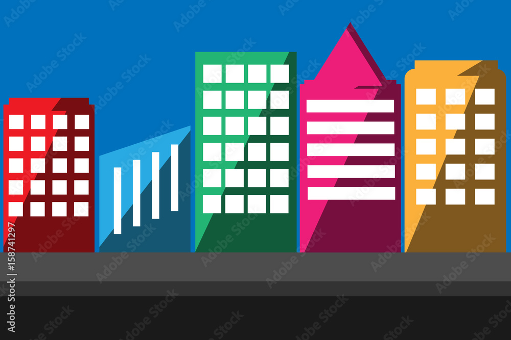 The city landscape. vector and illustrator The city landscape. vector and illustrator
