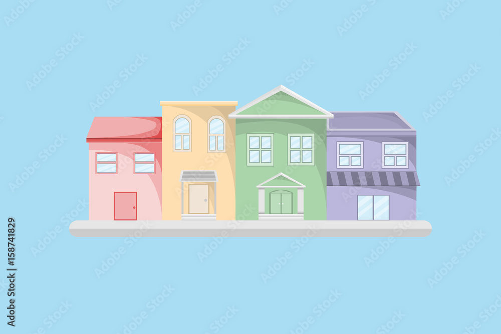 The city landscape. vector and illustrator The city landscape. vector and illustrator