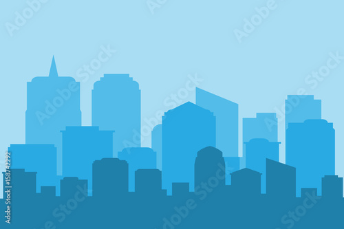 The city landscape. vector and illustrator
