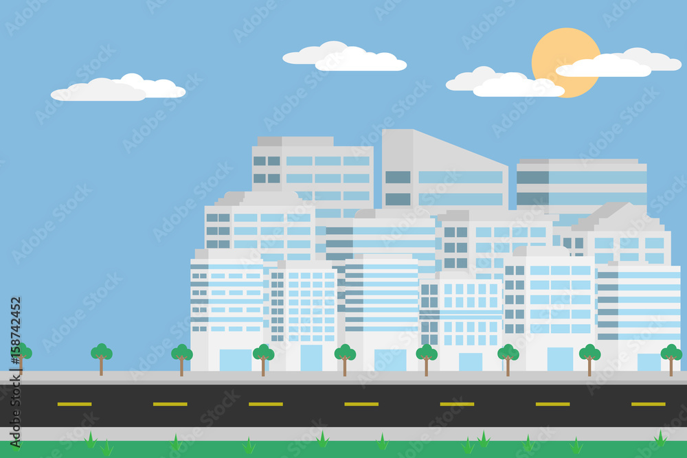 Obraz premium The city landscape. vector and illustrator