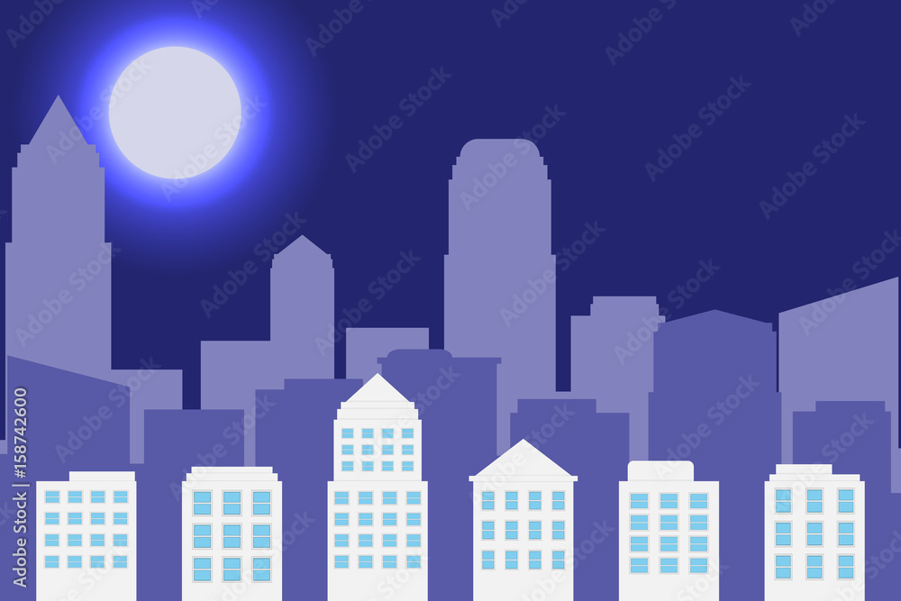 The city landscape. vector and illustrator