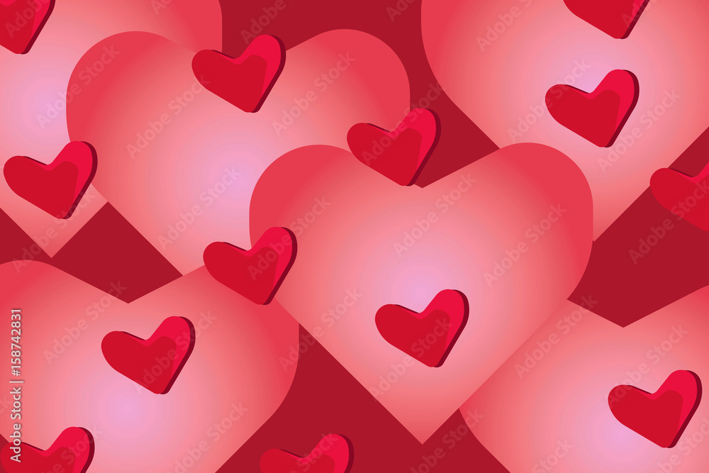 valentine love heart background.vector and illustration