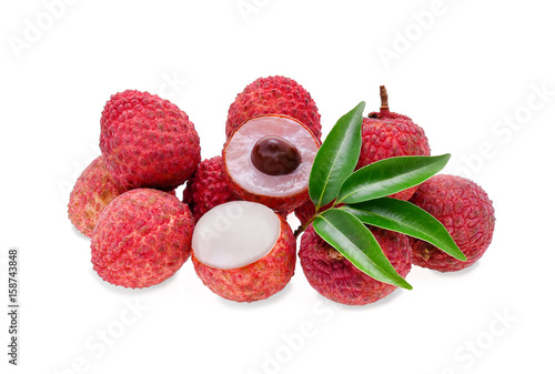 lychee isolated on white background