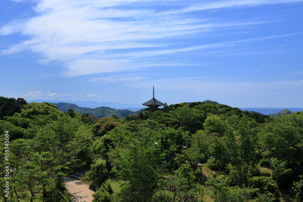 日本の風景　高知市　五台山展望台からの眺望