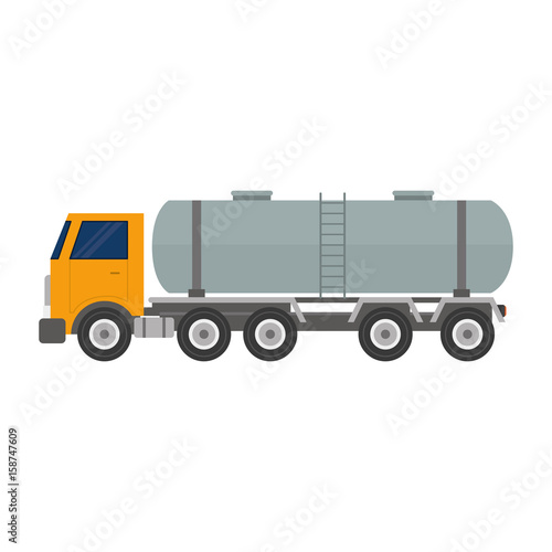 tank truck icon over white background vector illustration