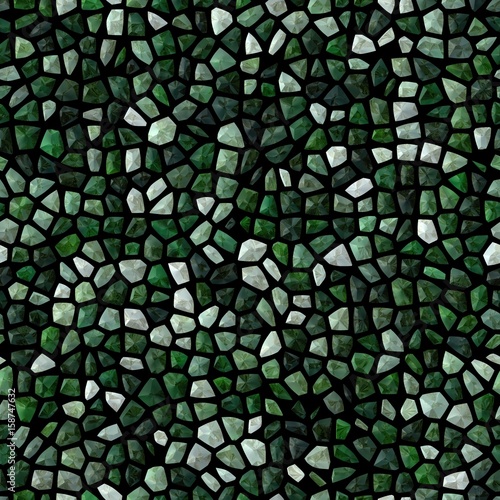 Green mosaic polygon chaotic endless pattern surface background