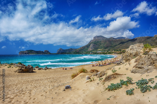 Fototapeta Naklejka Na Ścianę i Meble -  Falasarna beach landscape, Crete island, Greece