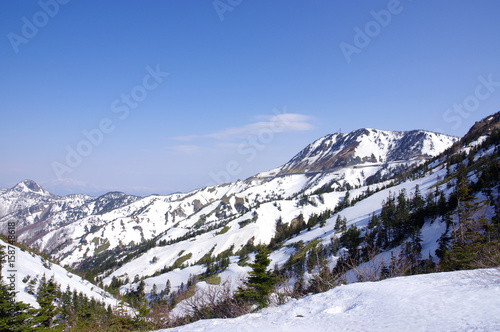 残雪の横手山