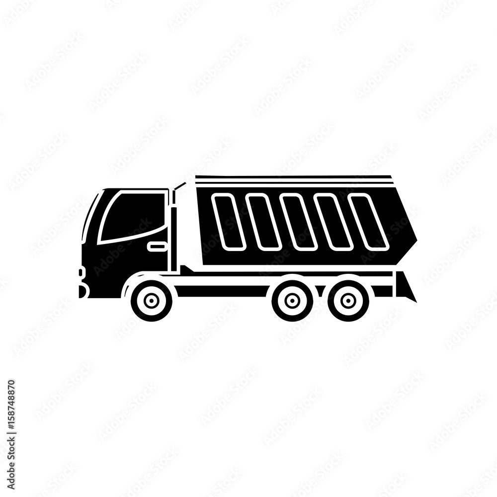 trash truck icon over white background vector illustration trash truck icon over white background vector illustration