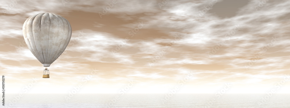 Fototapeta premium Hot air balloon - 3D render