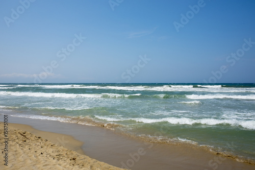 beautiful beach and tropical sea. Hoian Vietnam