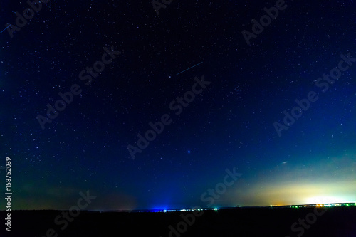 Milky way and starry sky.