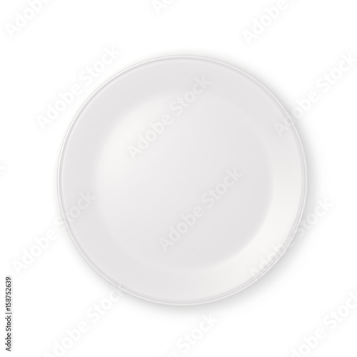 White Plate on the White Background