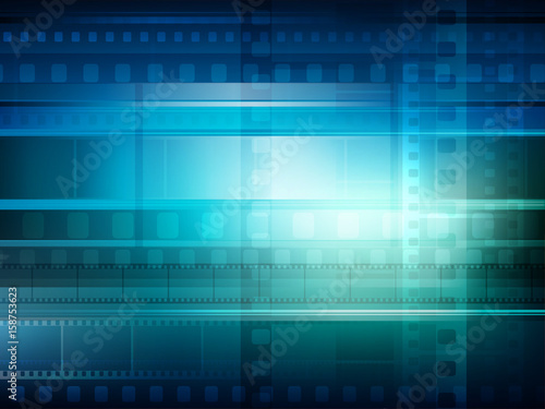 Old movie background blue toning