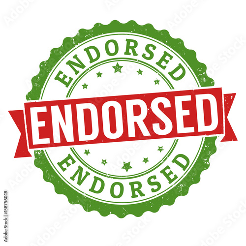 Endorsed sign or stamp