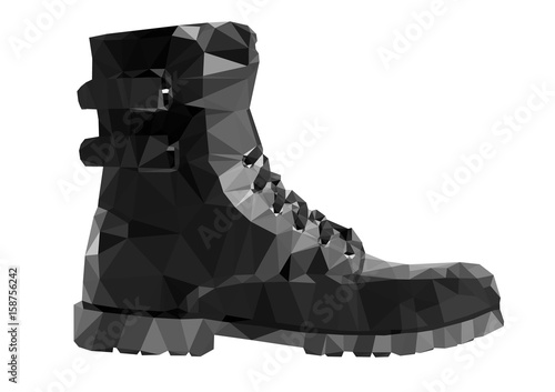 Black men's leather shoes