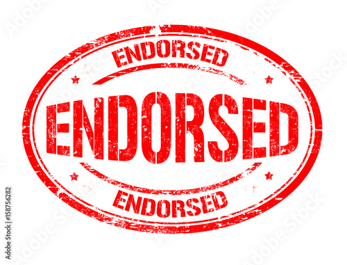 Endorsed sign or stamp