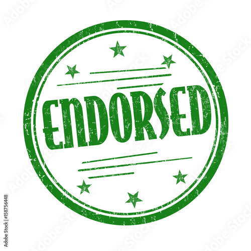 Endorsed sign or stamp
