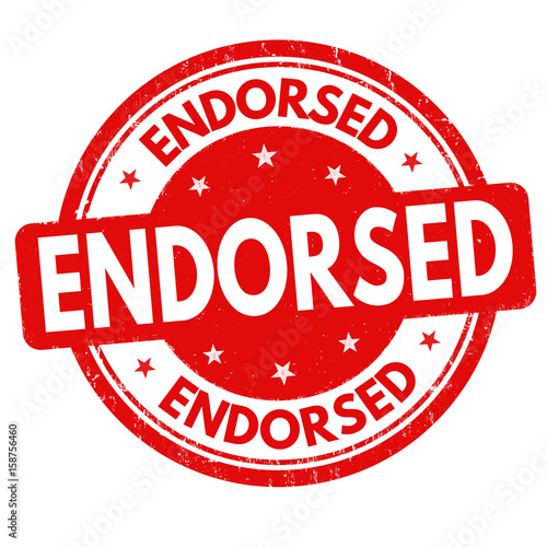 Endorsed sign or stamp