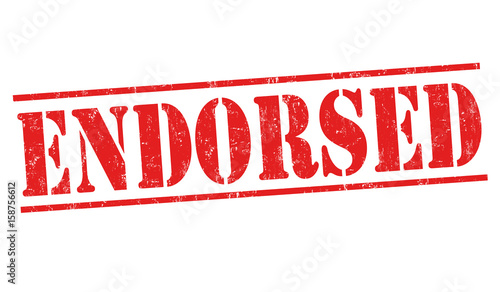 Endorsed sign or stamp