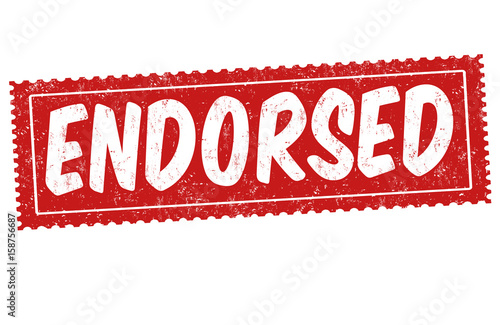 Endorsed sign or stamp
