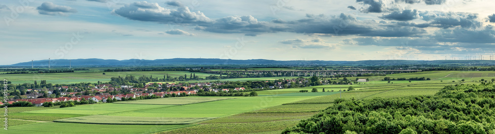 Wprms Pfeddersheim Talbrücke Autobahn A61 Panorama