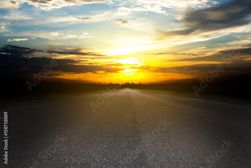 Road in the city sunset © photoraidz