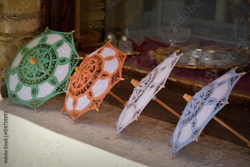 Lefkara lace umbrellas, Cyprus  photo