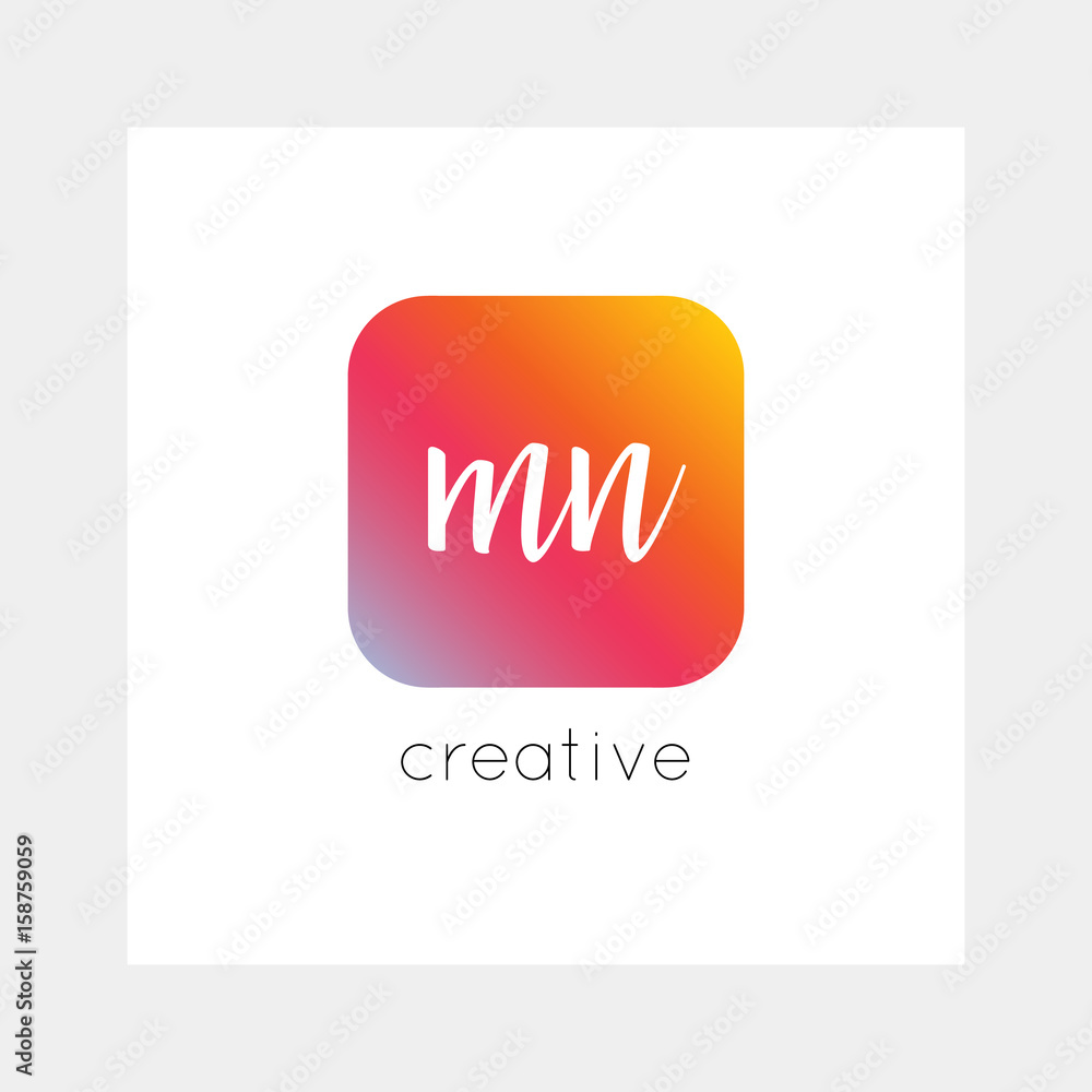 MN logo, vector. Useful as branding, app icon, alphabet combination, clip-art. MN logo, vector. Useful as branding, app icon, alphabet combination, clip-art.