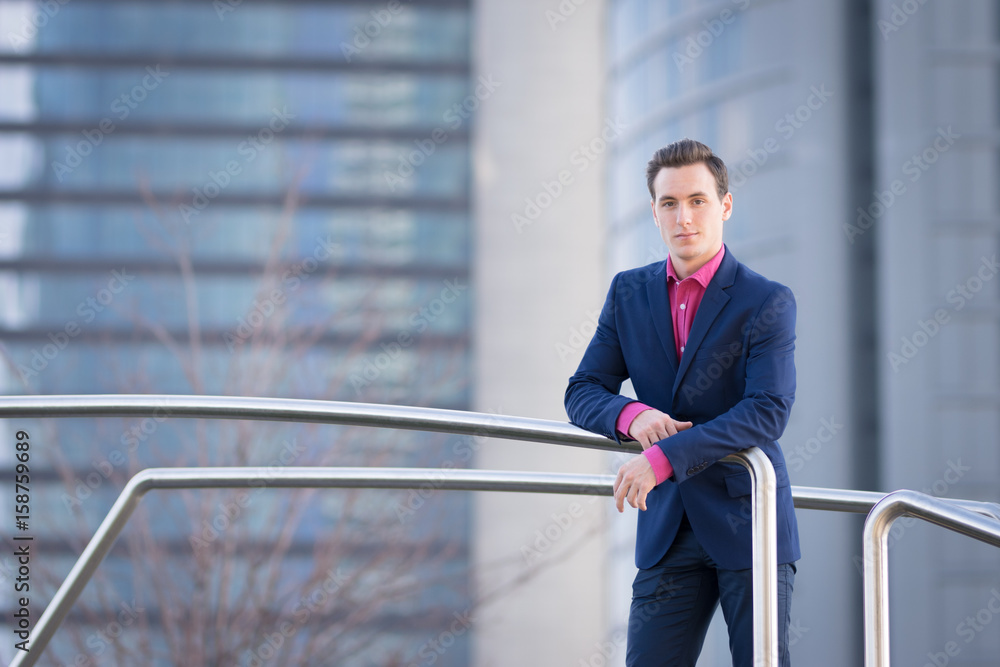 Male portrait with a suit in urban erea Male portrait with a suit in urban erea