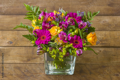 Wallpaper Mural colorful flowers in a vase Torontodigital.ca