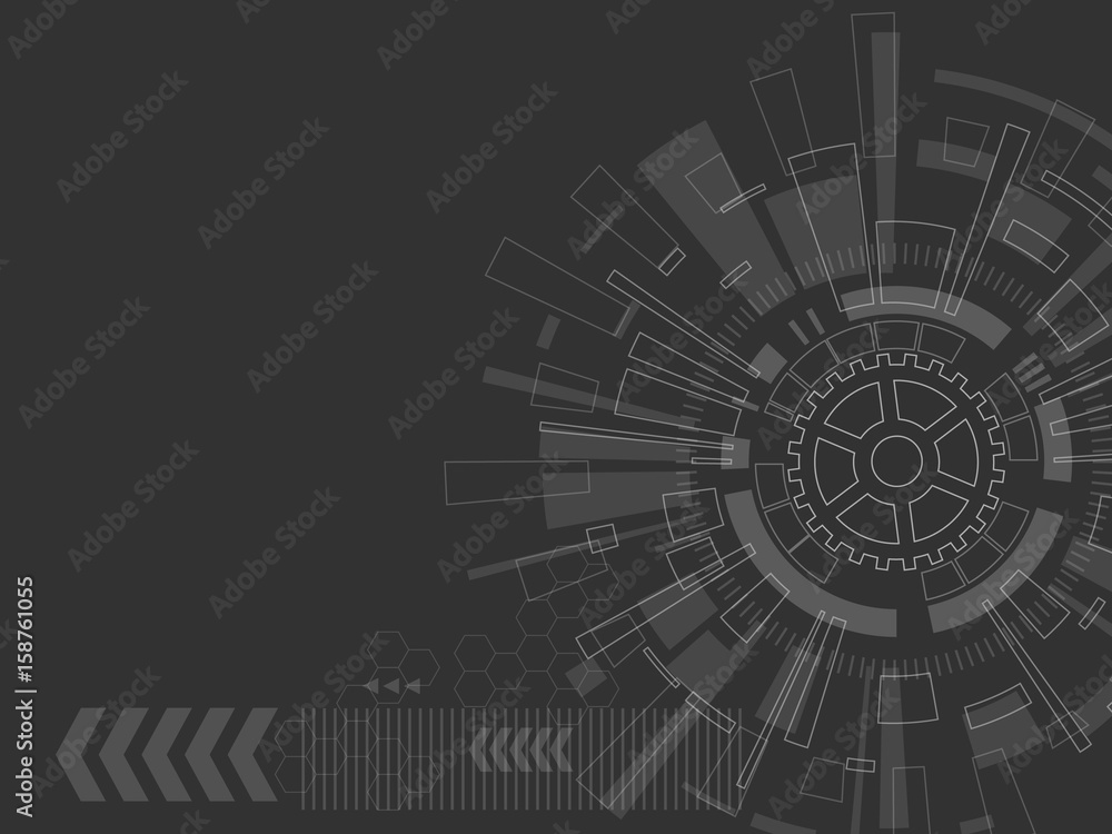 Obraz premium Abstract technological background. Vector illustration.