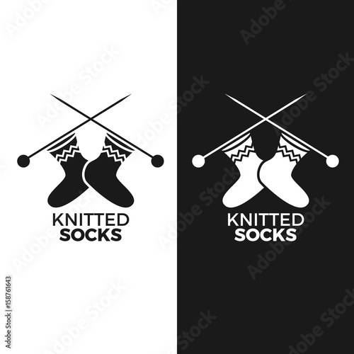 Knitted socks logo
